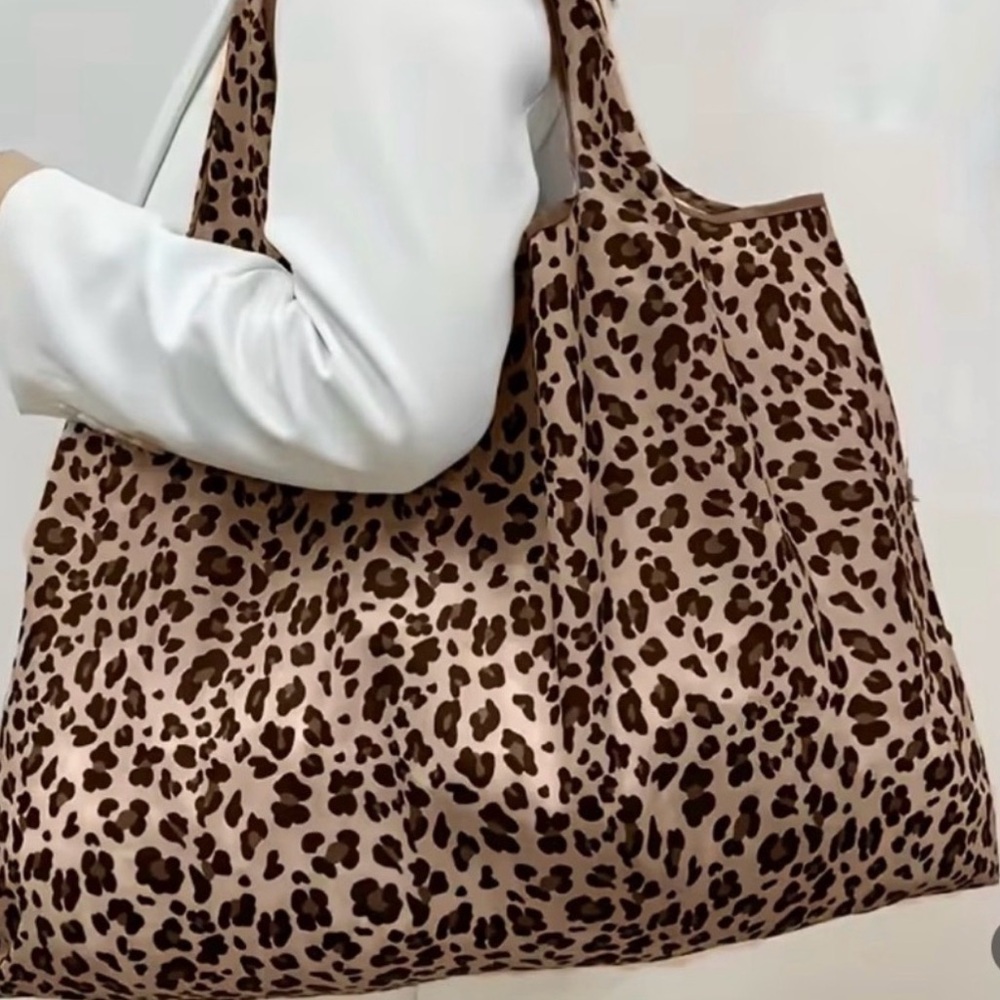 Improvements Reusable Leopard Print Tote Bag
